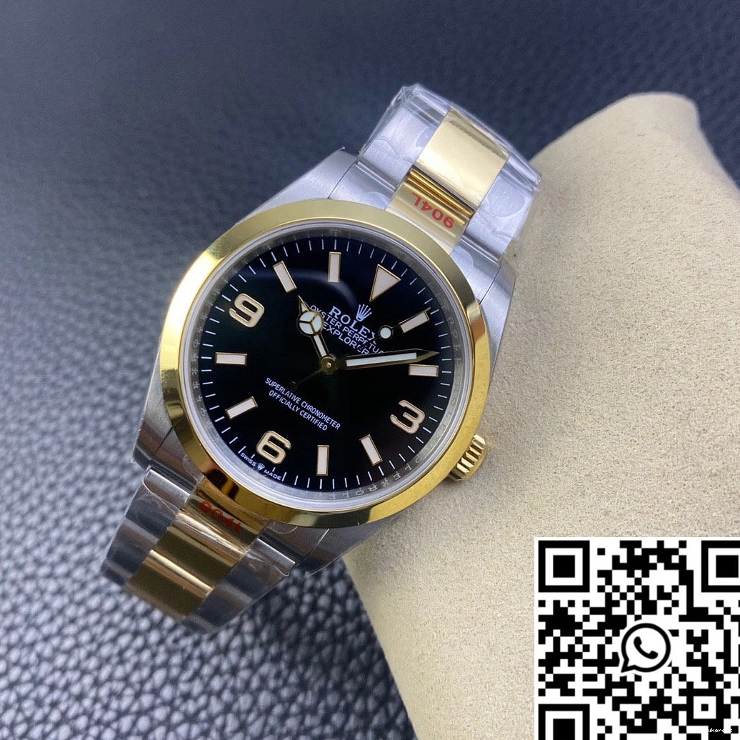 EW M124273-0001 1144 Factory Rolex Black Dial Bright Explorer 0815